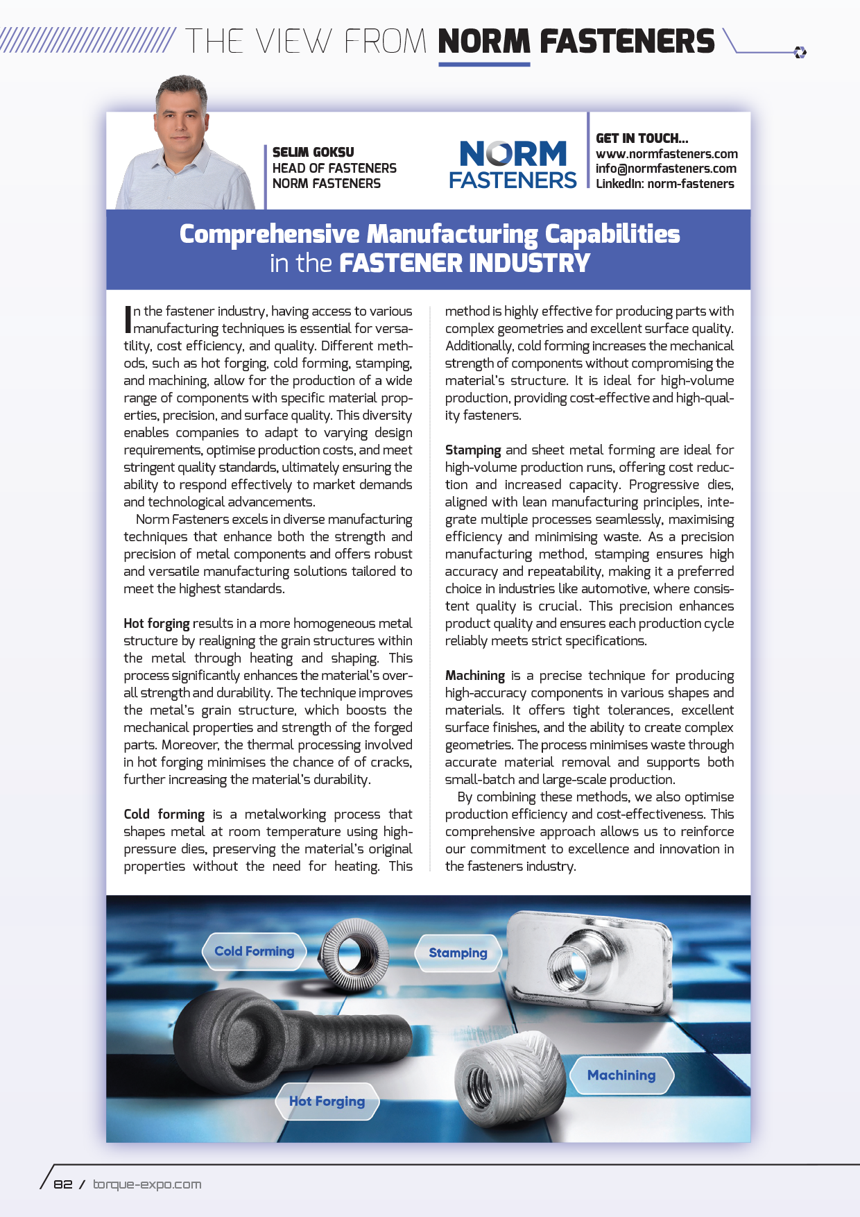 Comprehensive Manufacturing Capabilities in the FASTENER INDUSTRY