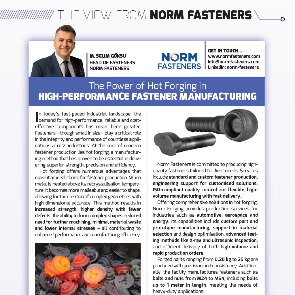 The Power of Hot Forging in High-Performance Fastener Manufacturing