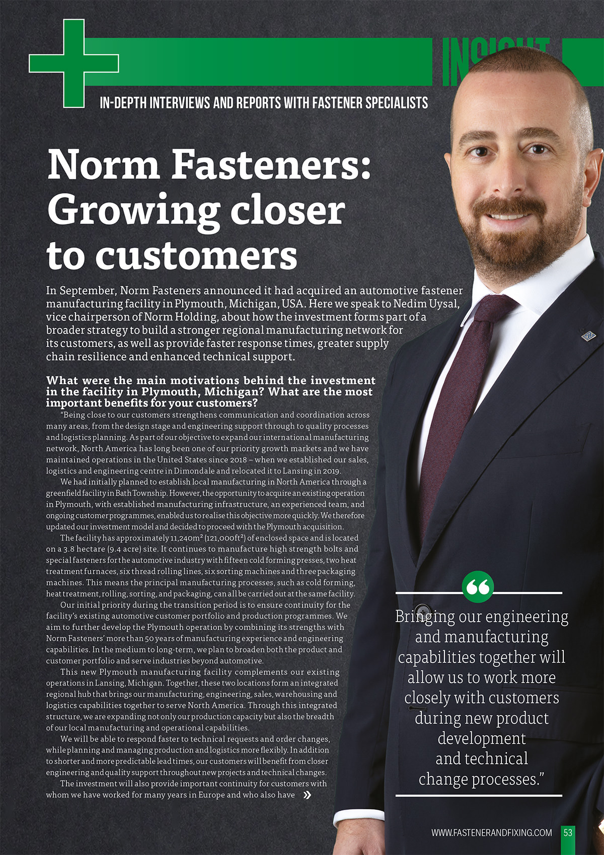 Norm Fasteners: Growing Closer to Customers