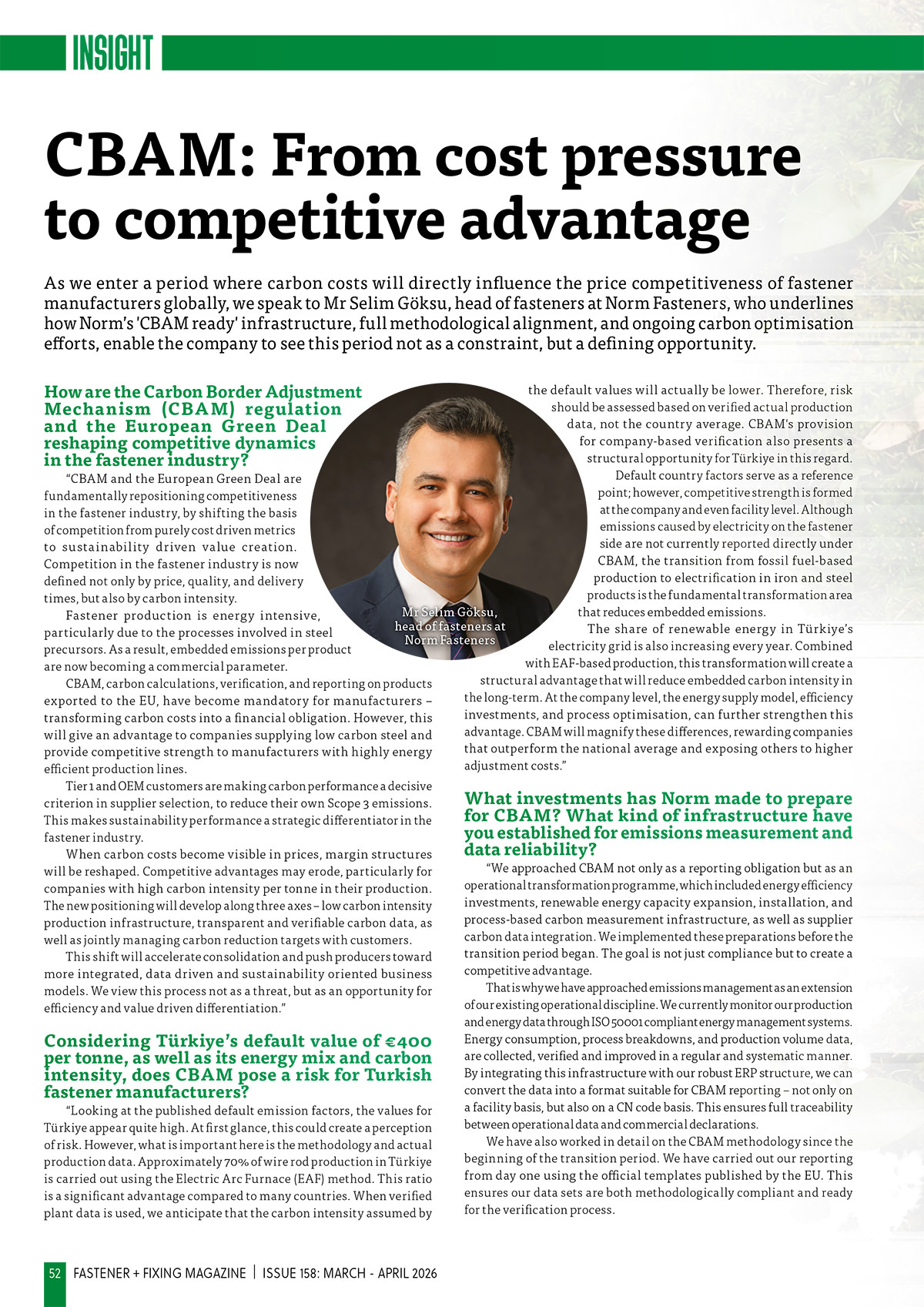 CBAM: From Cost Pressure to Competitive Advantage